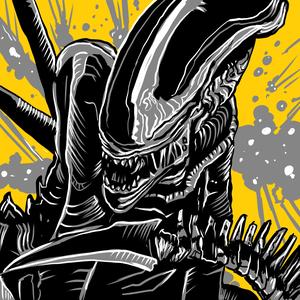 Xenomorph Hueforge wall art