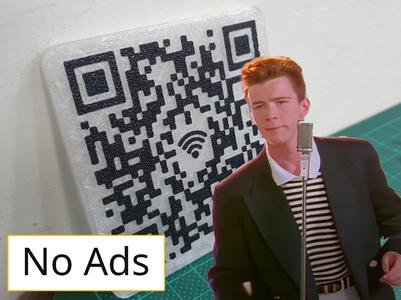 WiFi to Rick Roll (No ads, autoplay) Fridge Magnet