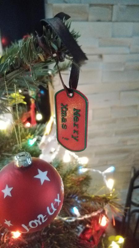 Merry Xmas dogtag