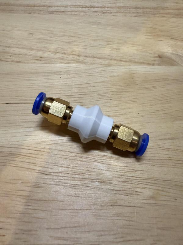PTFE Tube Coupler M6 to M6 Both Threaded