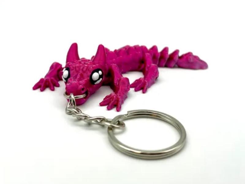 Flexi Baby Bull Dragon Keychain