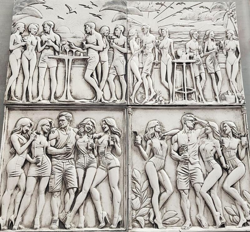 Modern Social Scenes in Bas Relief Collection