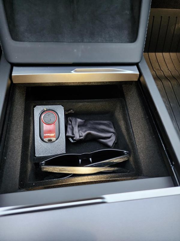 Tesla Model 3 Center Console Tray Insert for LiftMaster 374UT Universal Remote