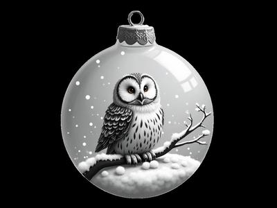 Winter owl bauble