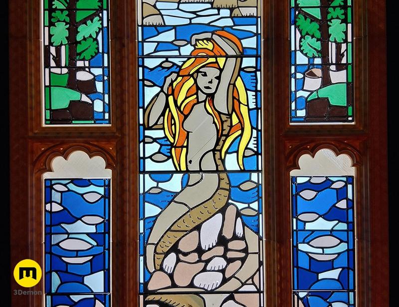 Harry Potter Bathroom Stained Glass Window