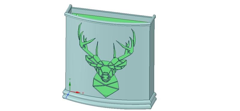 Umbrella wall mount Holder  for real 3D printing and cnc