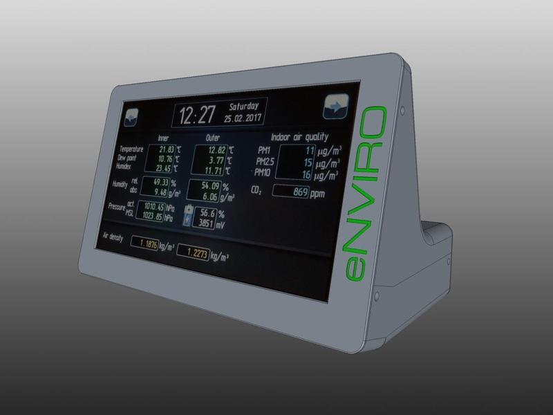 eNVIRO: 7" Touch panel weather station with remote sensor