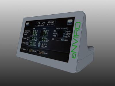 eNVIRO: 7" Touch panel weather station with remote sensor