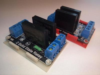 Stand with latches for HLT MH OMRON 2 Relays module
