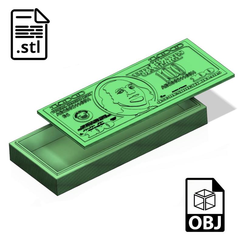 One Hundred Dollars Box | Money Box | Stack of Money