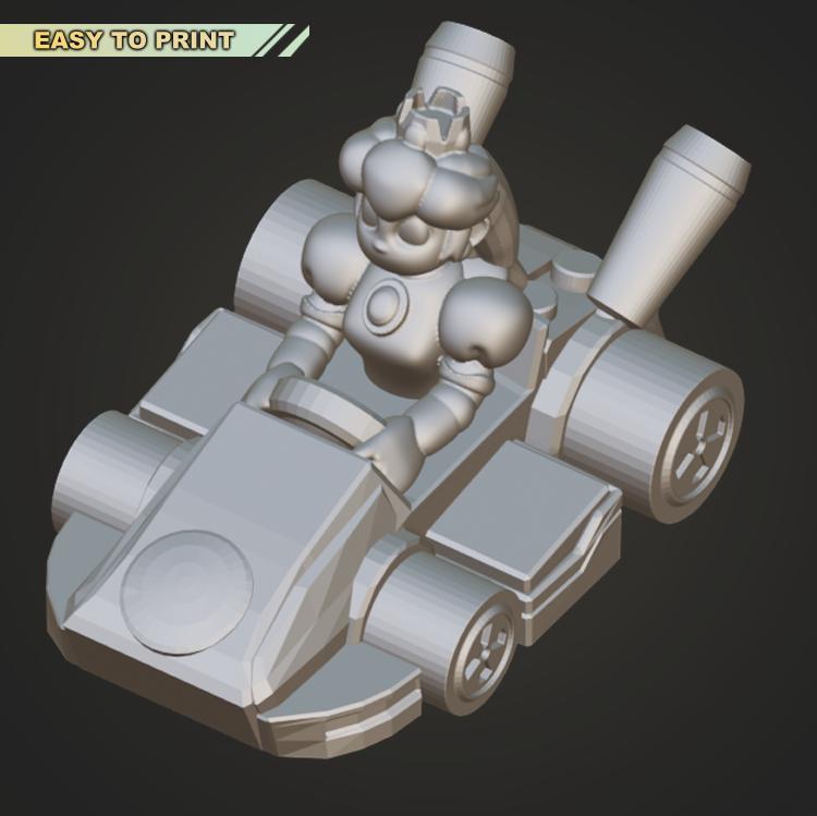 Mario Kart - Princess Peach- (EASY TO PRINT - NO SUPPORT)