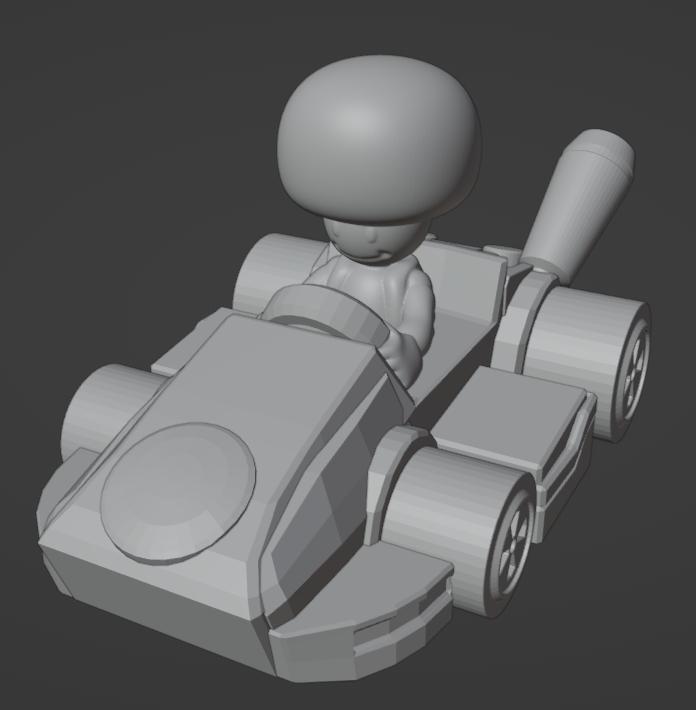 Mario Kart - Toad + Toadette - (EASY TO PRINT - NO SUPPORT)