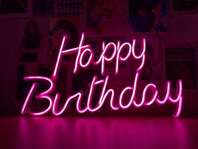 Happy Birthday Neon Sign