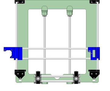 Prusa i3 X Axis X-Carrage and X-Idler With Bearing Stops