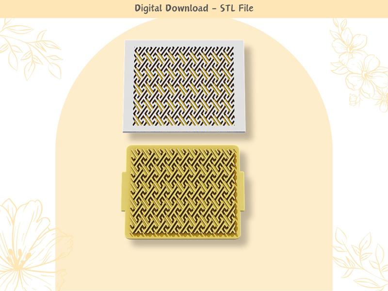 Maze Pattern Texture Mat | STL File | Clay Embossing Stamp | Unique Pattern | Polymer Clay Earrings | Clay Tools