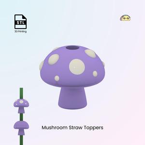 Mushroom Straw Topper, Fungi Straw Charm for Stanley Cup Tumblers