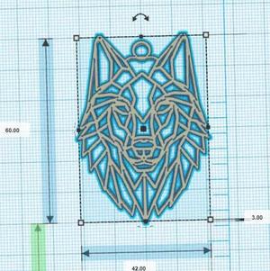 Geometric Wolf - Loup géometrique