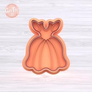 PRINCESS DRESS PRINCESS DRESS Cutter with Stamp / Cookie Cutter PRINCESS DRESS