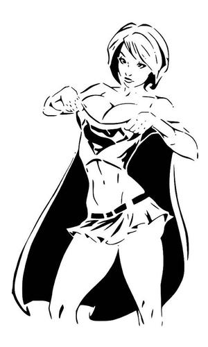 Super Girl Stencil