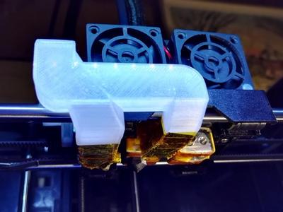 FlashForge Creator Pro left single extruder fan duct