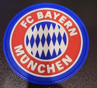 8x FC Bayern Munich coasters with storage box