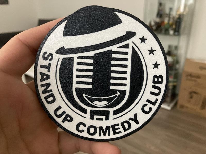 Stand up comedy club coaster