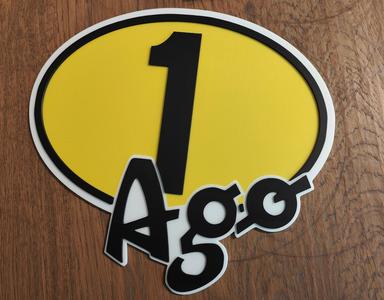 Logo "1 Ago" Giacomo Agostini Track street race 