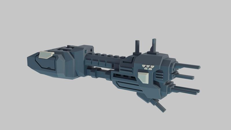 Elyrian Oracle class frigate