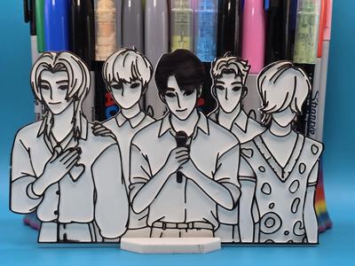 Saja Boys Band Kpop Demon Hunters Coloring Squad