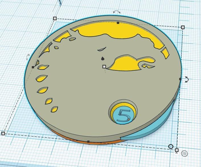 Round Bid dial For L5R