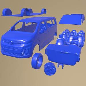 Opel Zafira Life 2020 PRINTABLE CAR IN SEPARATE PARTS