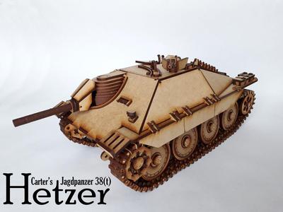 Lasercut Hetzer - Visible interior
