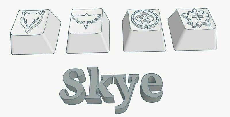 Valorant Skye Abilities Custom Keycaps Embossed Design