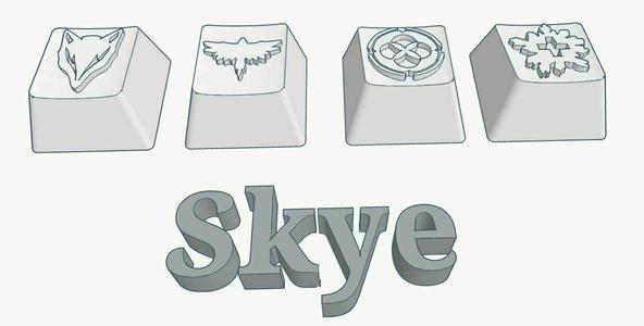 Valorant Skye Abilities Custom Keycaps Embossed Design