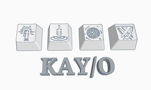 Valorant KAY/O Abilities Custom Keycaps Debossed Design