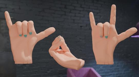 rock hands poses