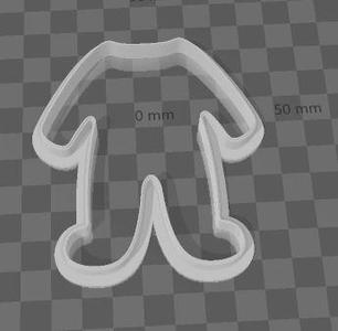 Onesie cookie cutter