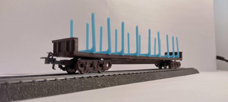 VR Transpoint Sp/Spa/Spar wood transport stake car H0 1:87