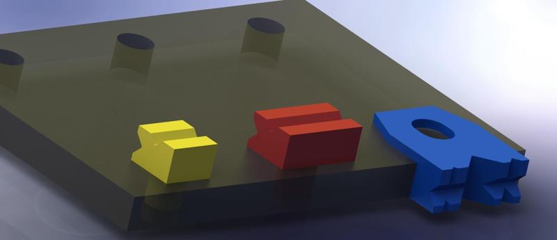 Clamping jaws for workbench 20 mm hole / Mors de serrage pour établi trou de 20 mm