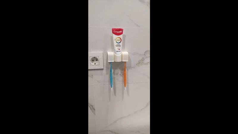 Toothbrush and toothpaste holders