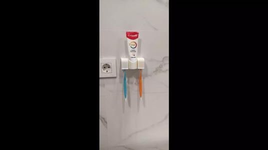 Toothbrush and toothpaste holders