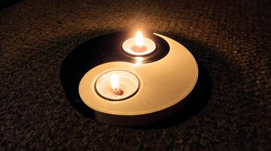 Yin Yang tealight holder