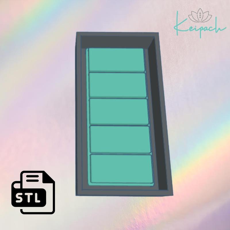 Plain Waxmelt Snap Bar Master Mold for silicone mold casting