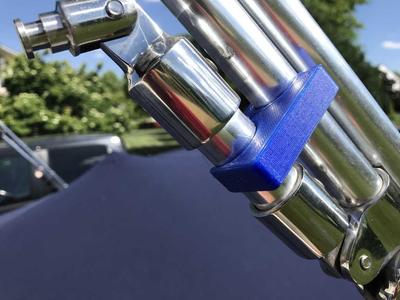 Clip for boat bimini top with 7/8" poles