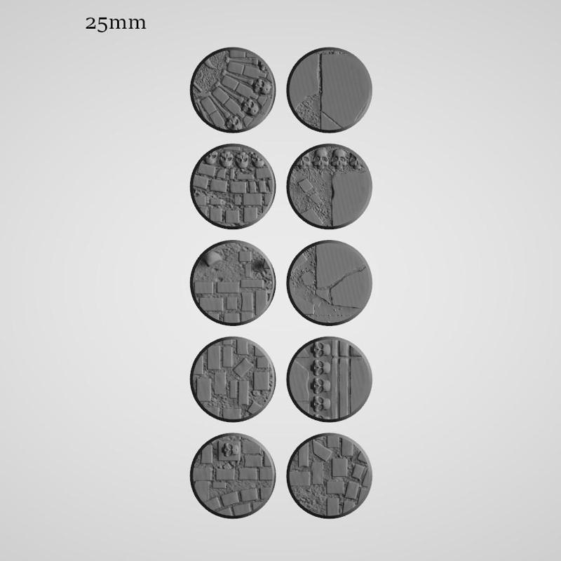 10X25MM OVAL HEXED HAMLET BASES FOR CURSED CITY