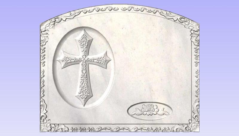 Tombstone 3D stl, cruce stl