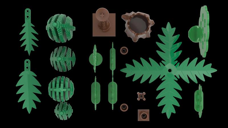 PixelBricks3D - Tree Pack