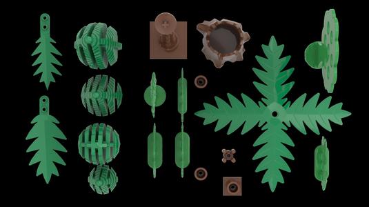 PixelBricks3D - Tree Pack