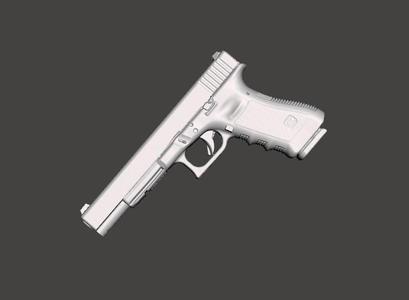 GLOCK G17L REAL SIZE 3D SCAN