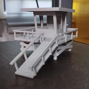 1/64 scale Lifeguard Tower for HotWheels Diorama
